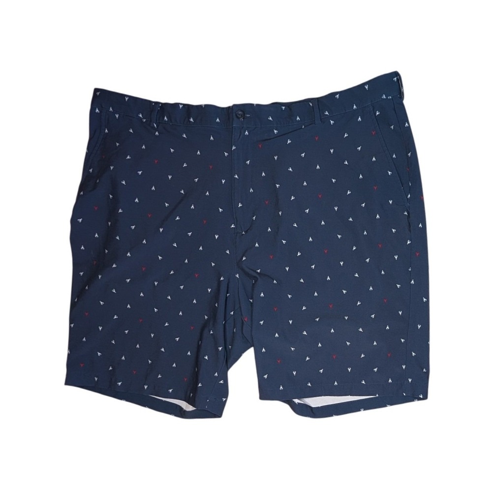 Greg Norman Mens‎ Navy Blue Lobster Print Golf Shorts Size 36 Performance Active